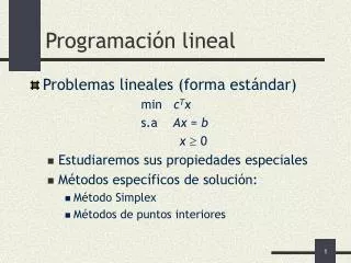 Programación lineal