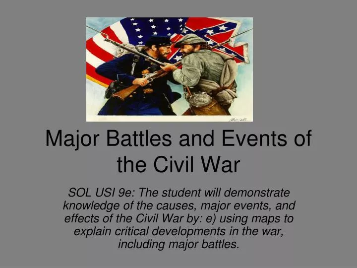 major battles and events of the civil war