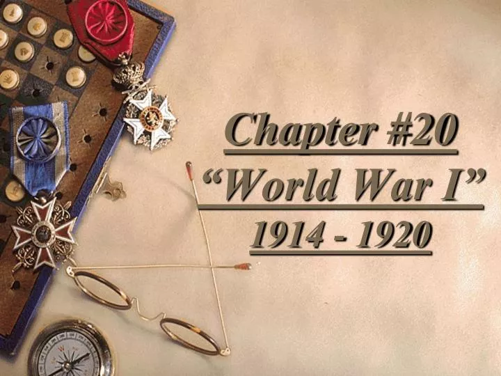 chapter 20 world war i 1914 1920