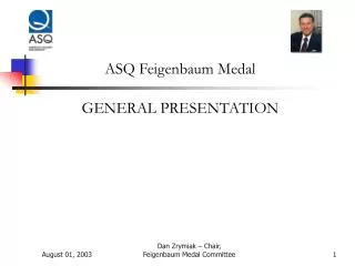 ASQ Feigenbaum Medal