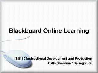 Blackboard Online Learning
