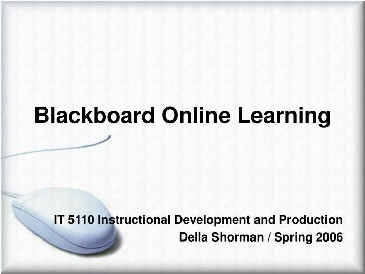 blackboard online learning