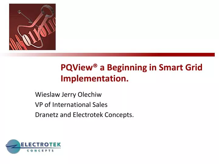 pqview a beginning in smart grid implementation