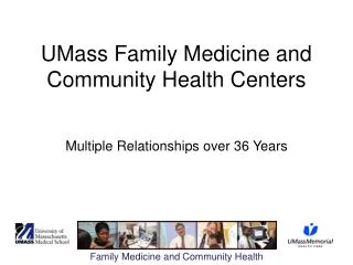 UMass Family Medicine and Community Health Centers