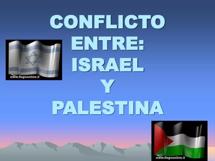 conflicto entre israel y palestina