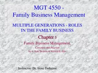 MGT 4550 - Family Business Management