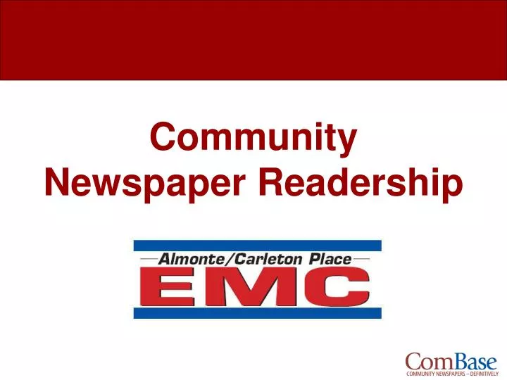 community newspaper readership