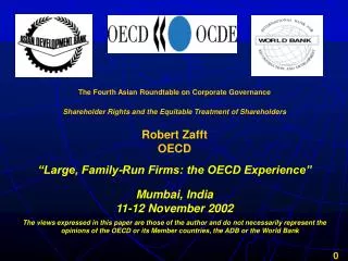 The Fourth Asian Roundtable on Corporate Governance