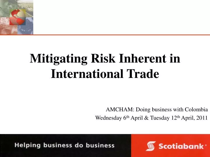 mitigating risk inherent in international trade