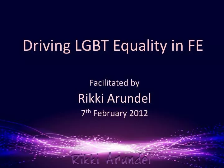 driving lgbt equality in fe