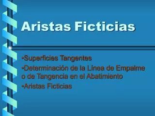 aristas ficticias