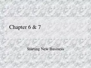 Chapter 6 &amp; 7