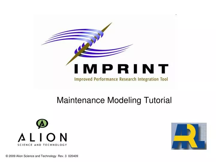maintenance modeling tutorial