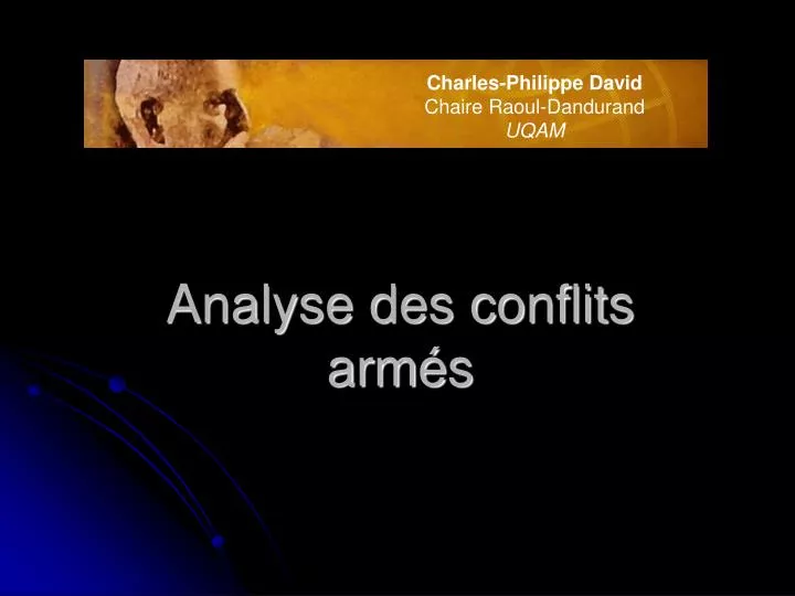 analyse des conflits arm s