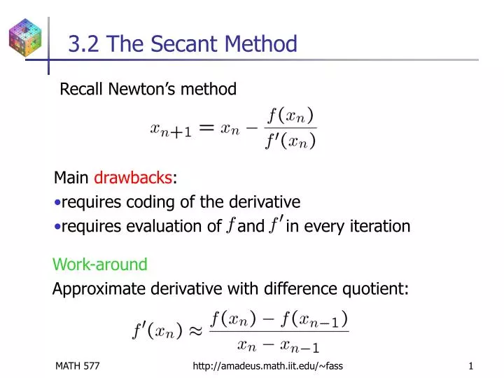 3 2 the secant method