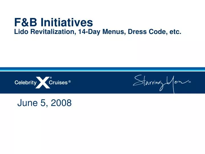 f b initiatives lido revitalization 14 day menus dress code etc