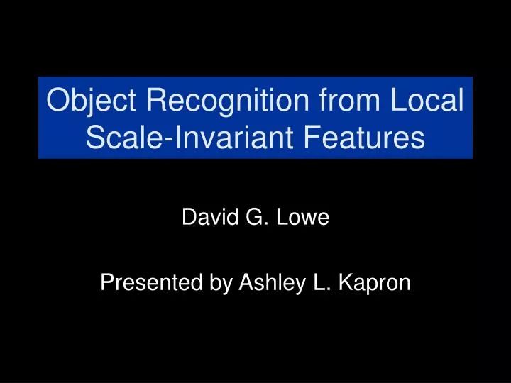 object recognition from local scale invariant features