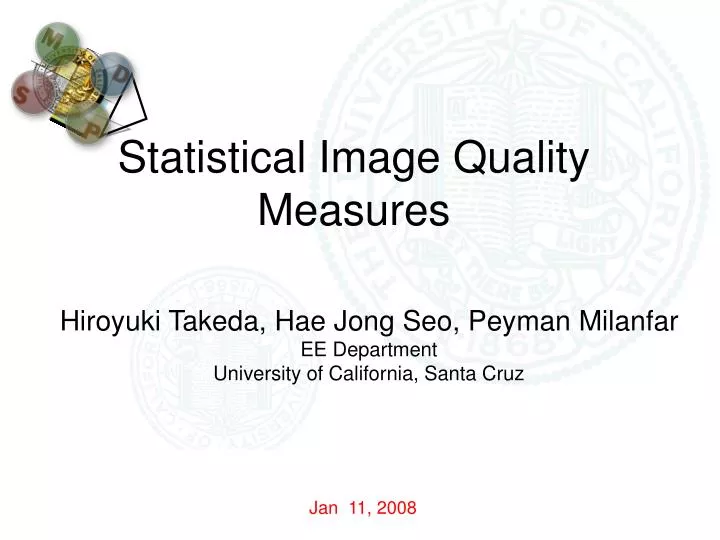 statistical image quality measures