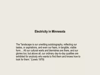 Electricity in Minnesota