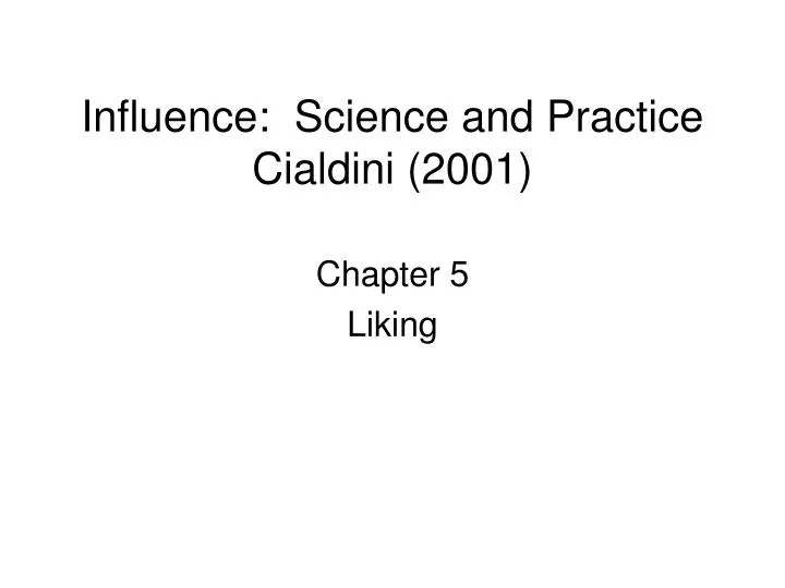 influence science and practice cialdini 2001