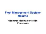 Maximo Odometer Reading Correction Procedures - slide 1