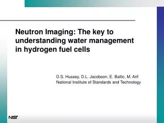 Neutron Imaging: The key to understanding water management in hydrogen fuel cells