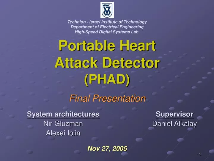portable heart attack detector phad final presentation