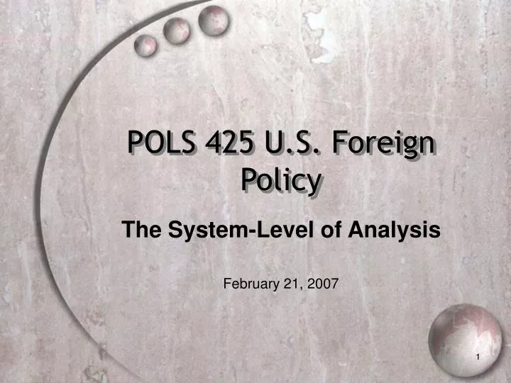 pols 425 u s foreign policy