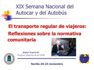 XIX Semana Nacional del Autocar y del Autobús