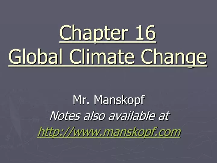 chapter 16 global climate change