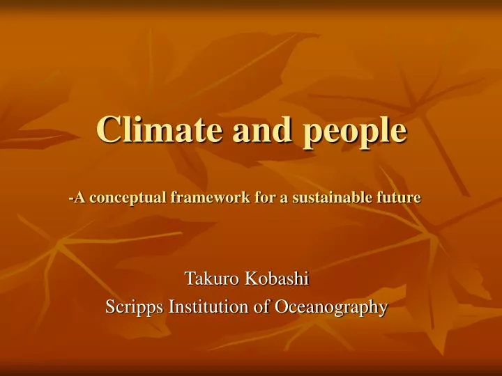climate and people