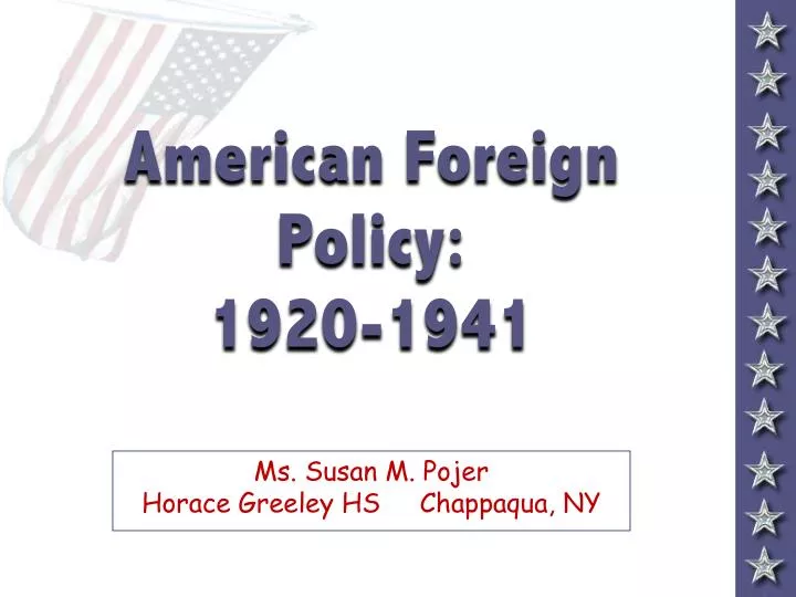 american foreign policy 1920 1941