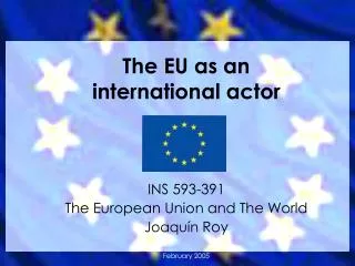 The EU as an international actor
