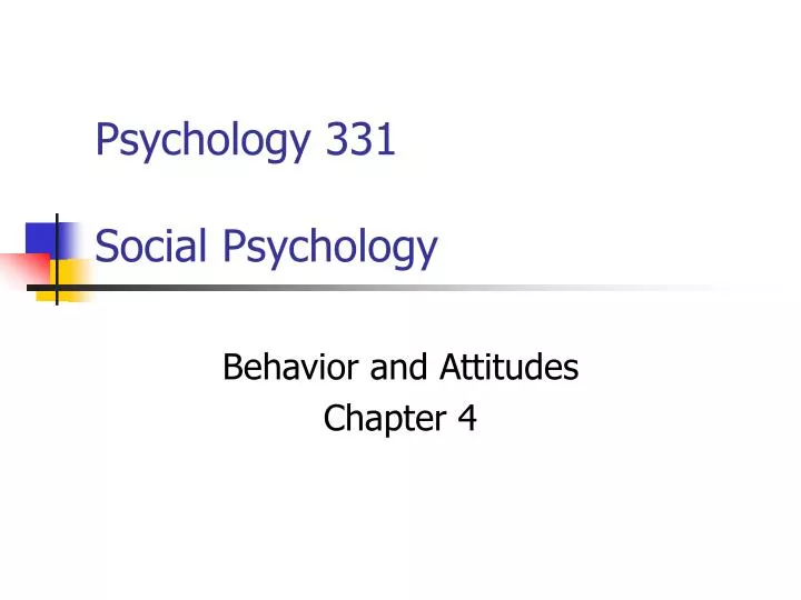 psychology 331 social psychology