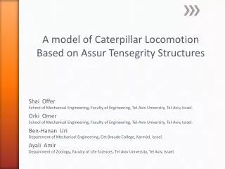 A model of Caterpillar Locomotion Based on Assur Tensegrity Structures