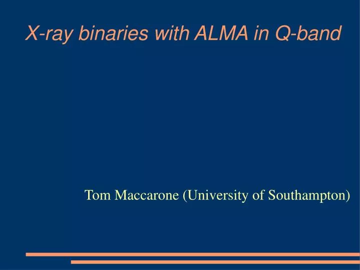 x ray binaries with alma in q band