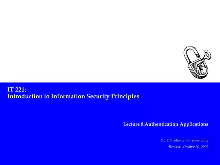 it 221 introduction to information security principles