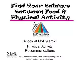 Find Your Balance Between Food &amp; Physical Activity