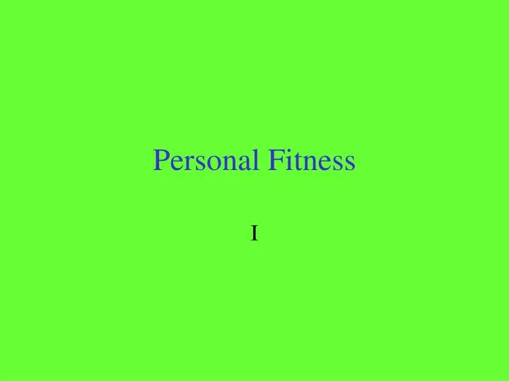 personal fitness