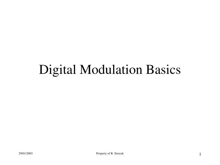 digital modulation basics