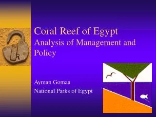 Coral Reef of Egypt Analysis of Management and Policy