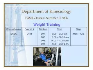 Department of Kinesiology