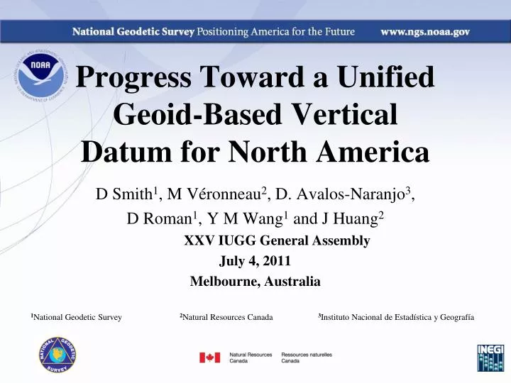 progress toward a unified geoid based vertical datum for north america