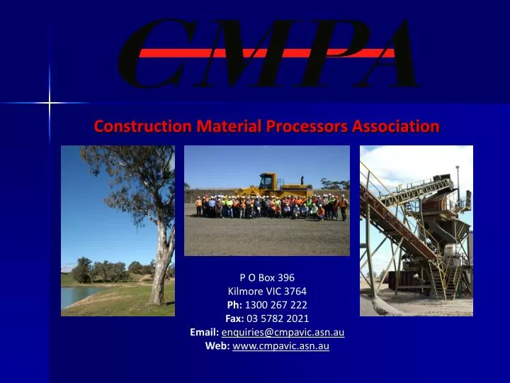 construction material processors association