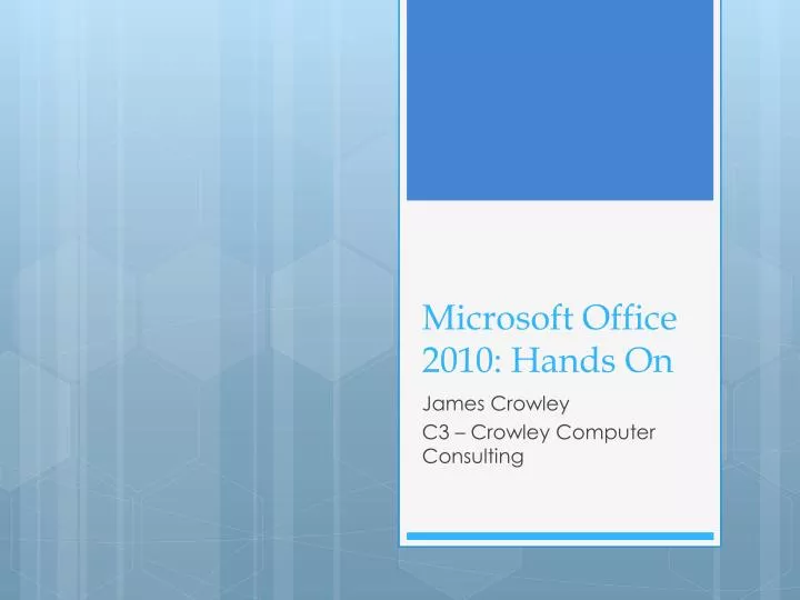 microsoft office 2010 hands on