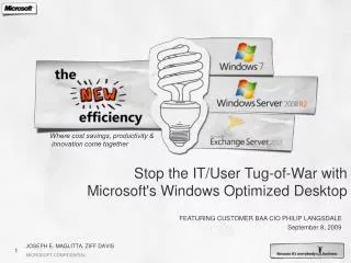 Stop the IT/User Tug-of-War with Microsoft's Windows Optimized Desktop