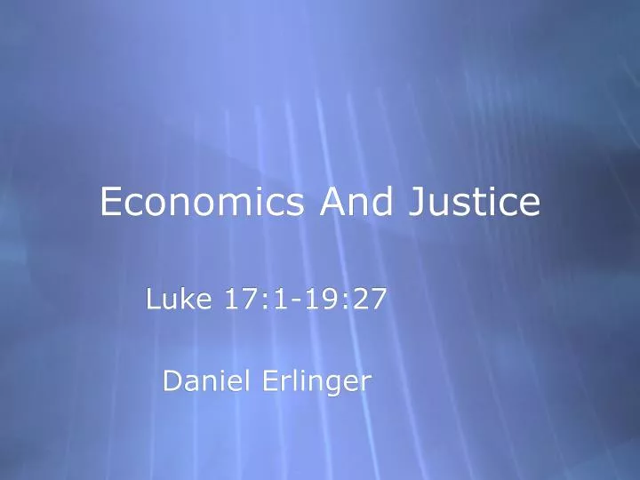 economics and justice
