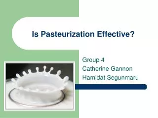 Is Pasteurization Effective?