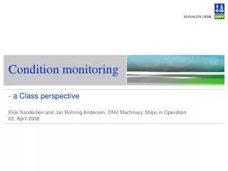 Condition monitoring