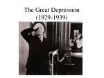 The Great Depression (1929-1939) - slide 1